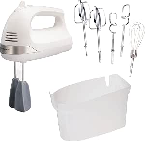 Hamilton Beach 6-Speed Electric Hand Mixer with Easy Clean Beaters, White, 62636J
