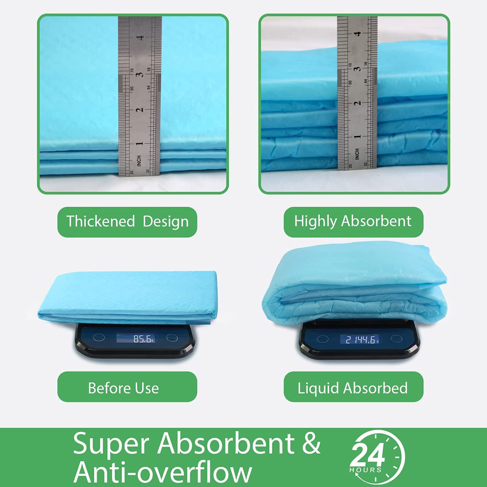 Empapadores para Perros, Alfombrillas Higiénica Desechables para Mascotas,Toallitas De Entrenamiento para Mascotas,Súper Absorbente Empapadores para Perros