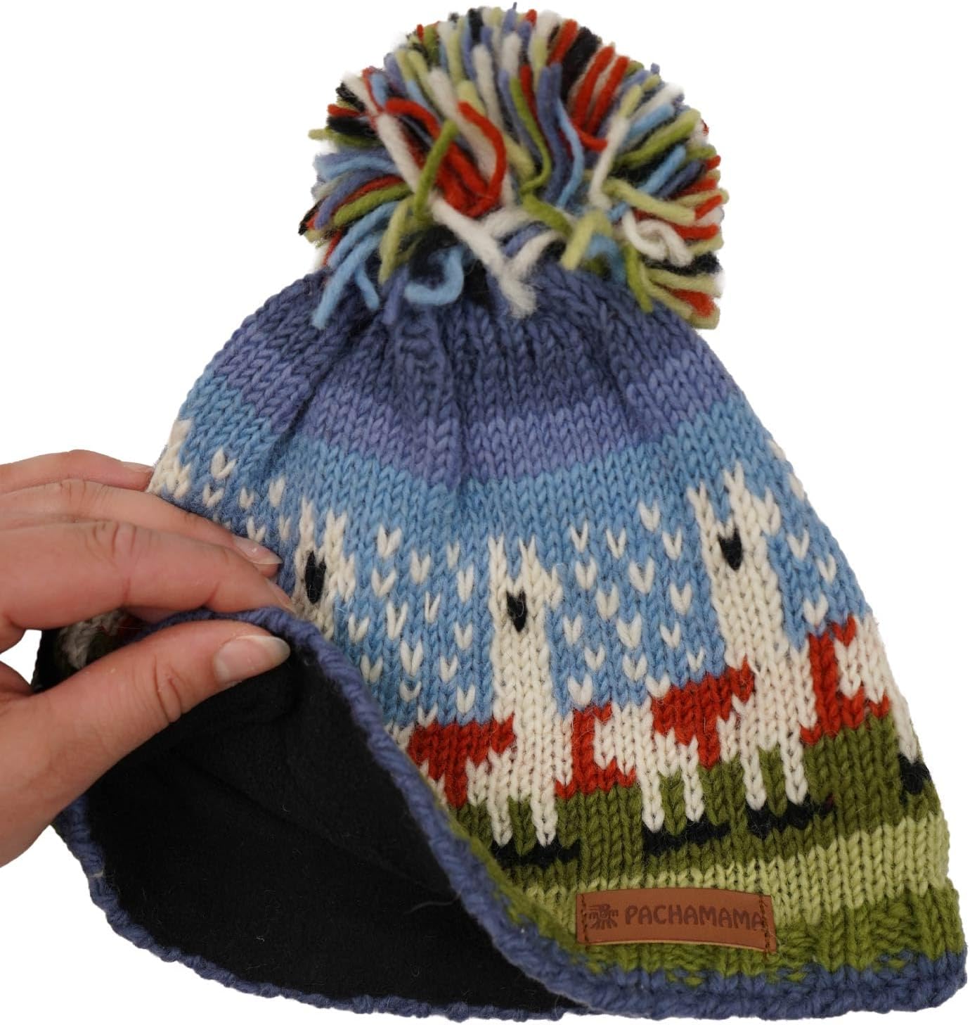 Pachamama Handknitted Medium 4-6 Cup 1.2L Wool Tea Cosy/Teapot Cover - Llama Pattern Insulated Handmade Fair Trade Multicoloured