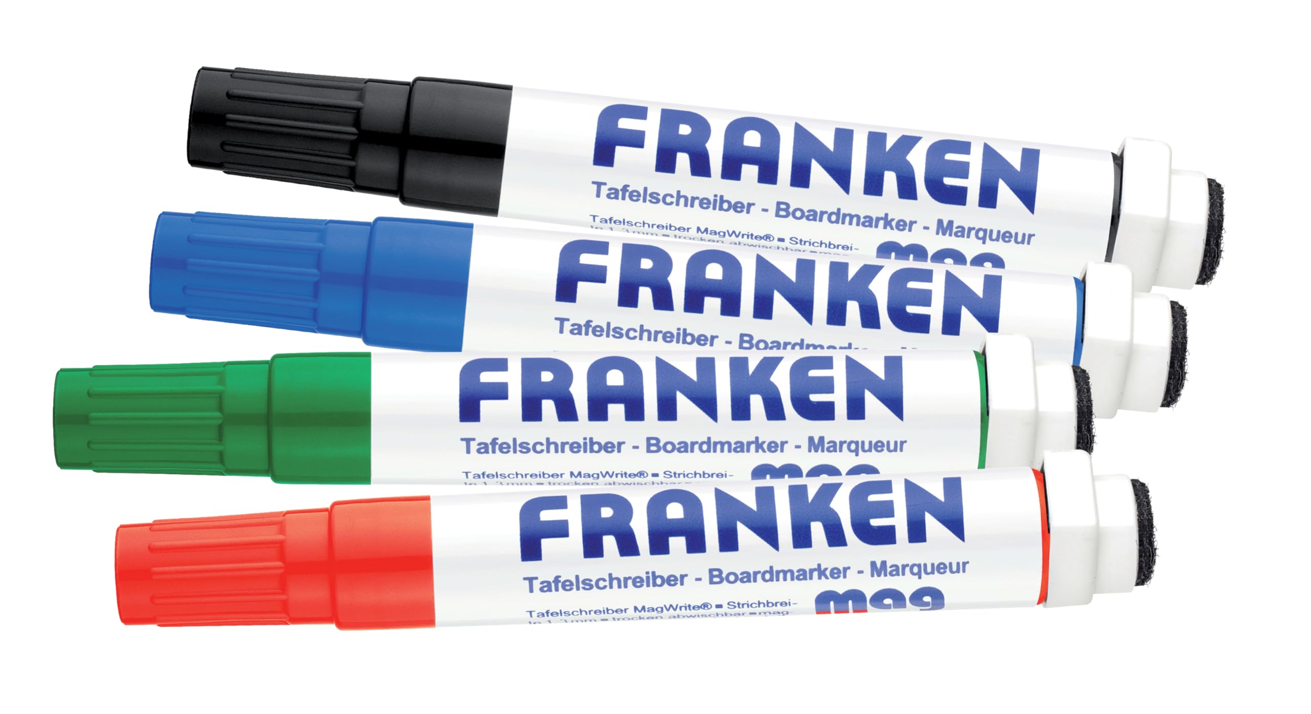 FRANKEN KombiMarker MagWrite, 1-3 mm runde Spitze, 4 Stück, farblich sortiert, Z1703