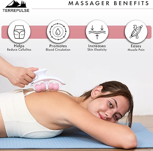 Miniatura 5 de Rodillo anticelulítico y masajeador de drenaje linfático  Pistola de fascia de tejido profundo y rodillo muscular  Herramienta para dolores de
