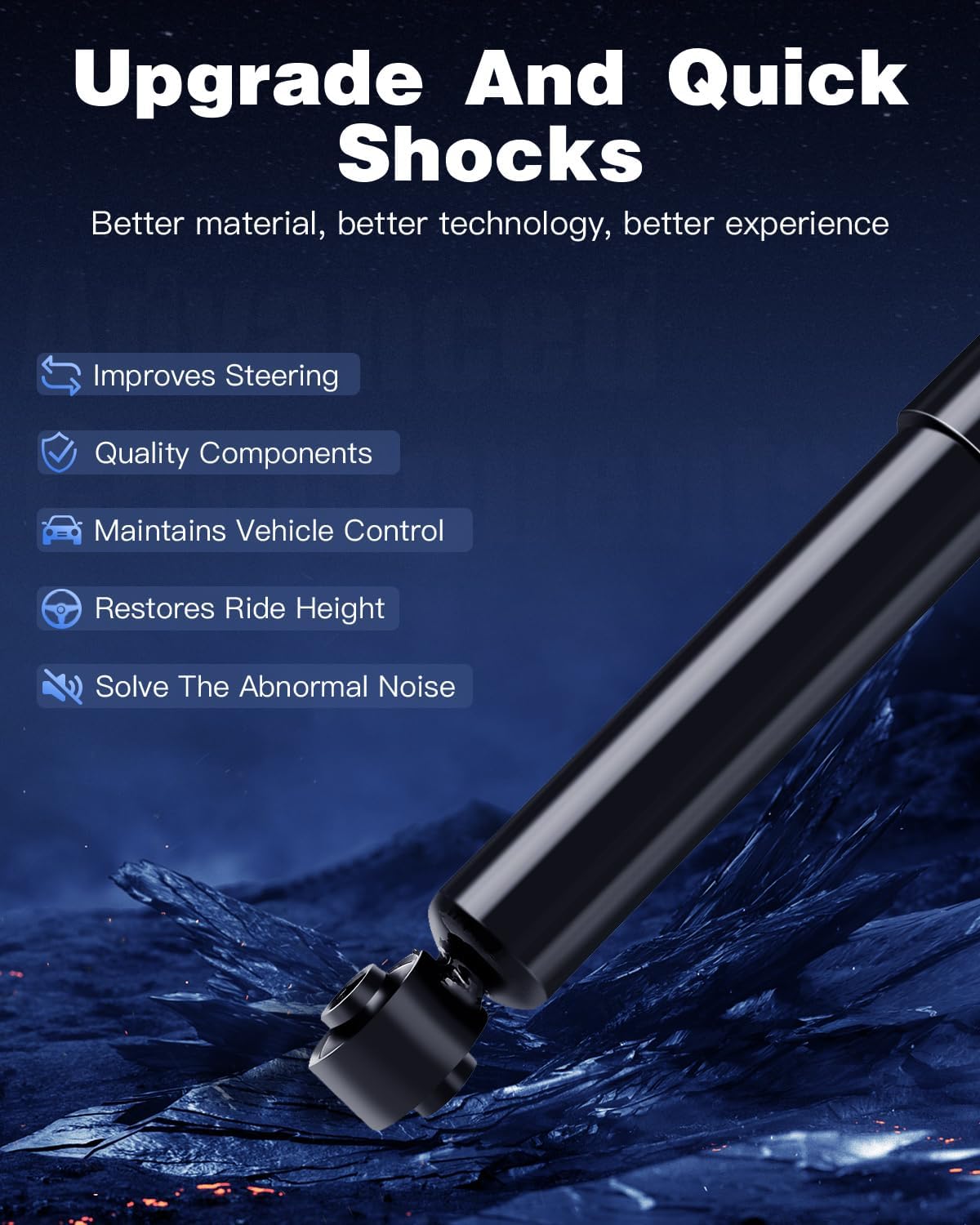 ECCPP shock Struts shock absorbers for Dodge for Ram 1500 2002-2005, shock Struts for 344399 Front shocks 4WD