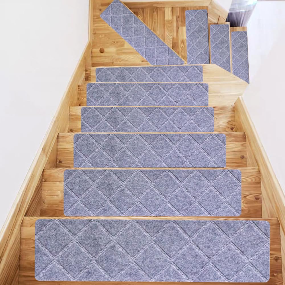 Stair mats, set of 7 rectangular non-slip modern for children, elders(M)