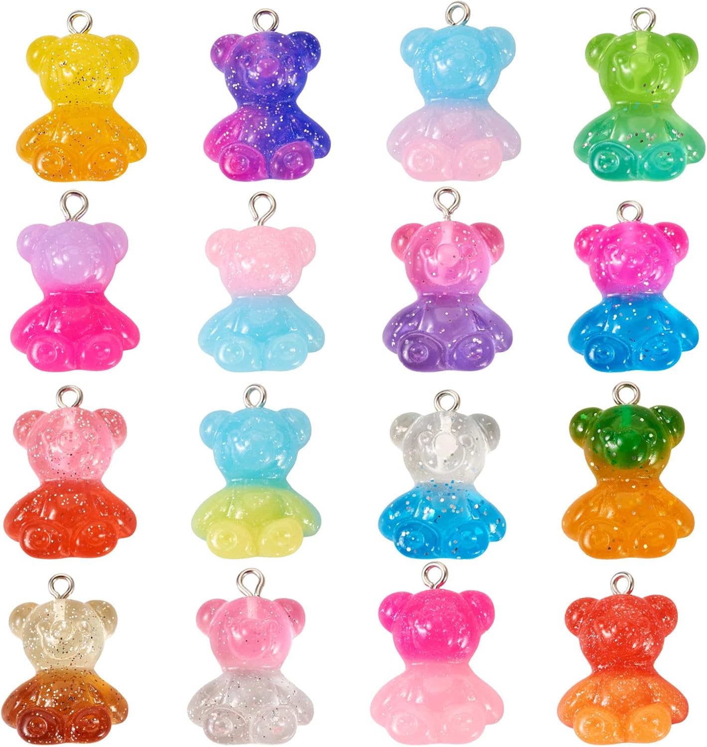 Craftdady Cute Charms Kits Resin Acrylic Bear Mushroom Flower Letter Star Pendants for Girly Crafts DIY Keychains Bracelets Jewelry Making Supplies - Image 8