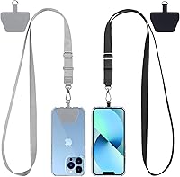 Vista 20 de CACOE Cordón para Teléfono 2 Piezas Correa Ajustable para el Cuello, 4 Piezas Parches, Universal Crossbody Multifuncional Parche Cordones