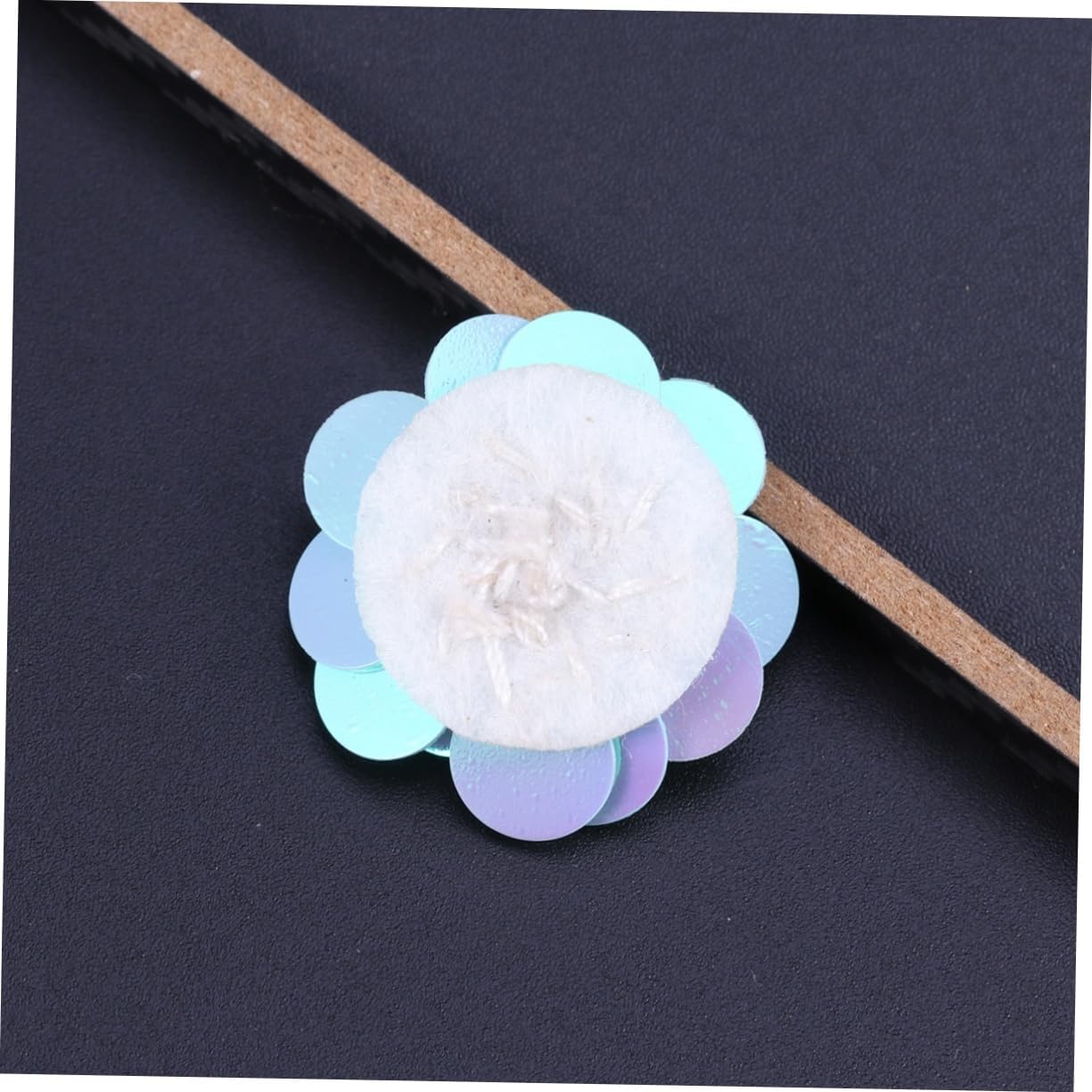 Small Sky- Flower Applique Beading and Sequins Lace Fabric Embroidered Patch for Wedding Dress Garment Accessories Crafts