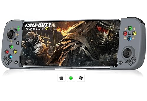 arVin Bluetooth 5.0 Wireless Gaming Controller for iPhoneiPadiOSAndroidSamsungPC Gamepad Joystick with Back Button, Analog Triggers, Stretchable, 18