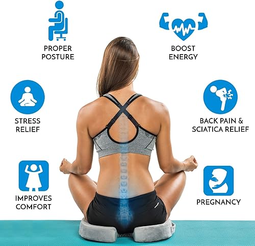 Miniatura 3 de Cojín de asiento mejorado de gel gel ortopédico antideslizante y espuma viscoelástica cojín de asiento de automóvil para silla de oficina alivio del