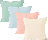 Vista 47 de Encasa XO Juego de 4 fundas de almohada de 20 x 20 pulgadas, sin rellenos, fundas de almohada de algodón para sala de estar, cama, sofá, sofá