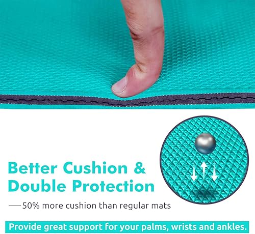 Miniatura 3 de Ewedoos Tapete de yoga antideslizante de elastómero termoplástico, tapete de ejercicio ecológico para yoga, pilates y ejercicio de piso, tapete