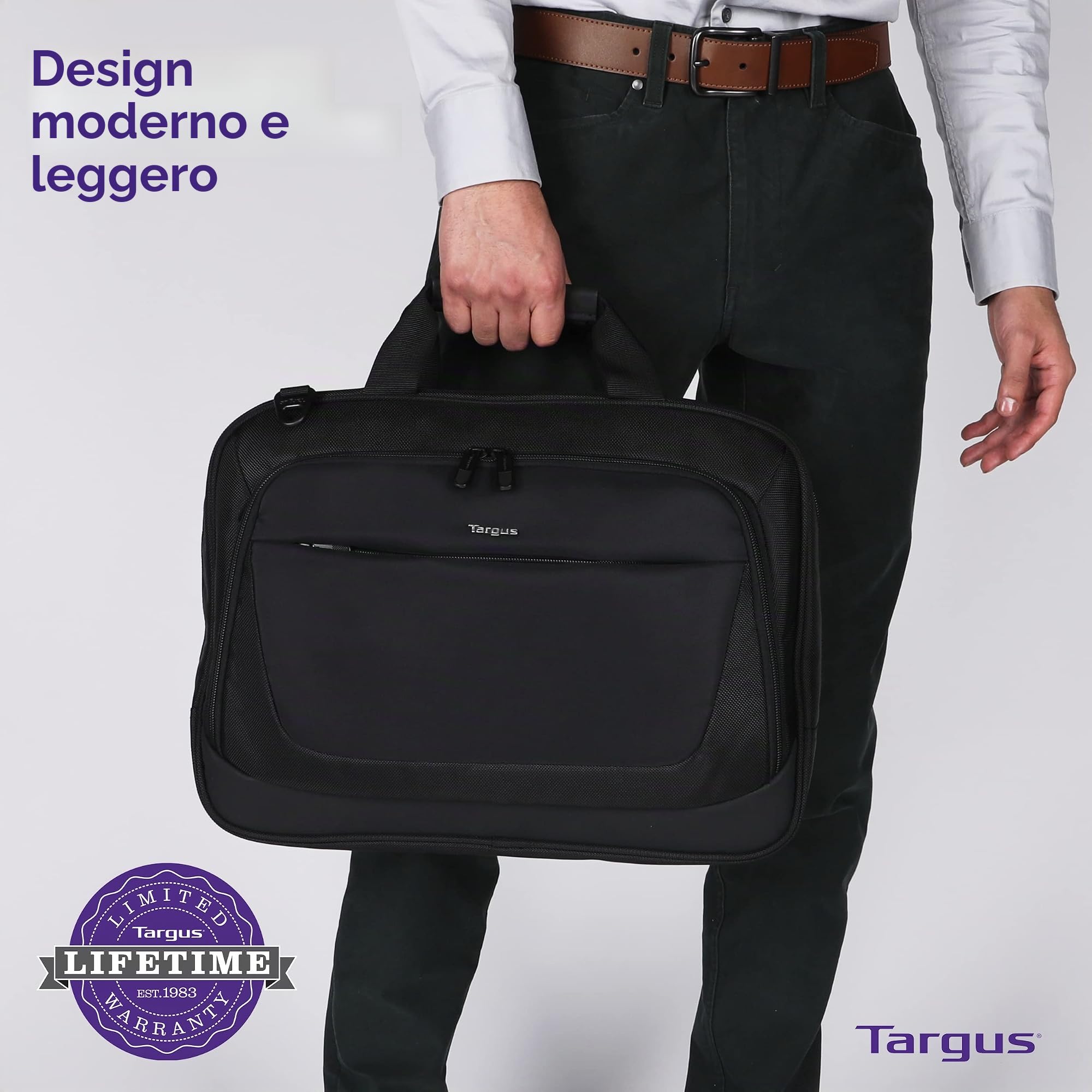 Targus Citylite TBT5US - Custodia per laptop da 16", colore: Nero/Grigio