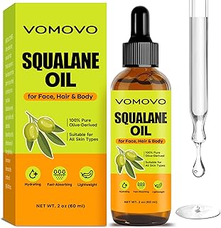 Squalane Oil (2 oz) 100% Plant-Derived Oil, Squalane Oils for Face, Hair & Body,Lightweight, Fast-Absorbing, Fragrance-Free Hydrating Serum, Restores Skin Barrier, Suitable for All Skin Types