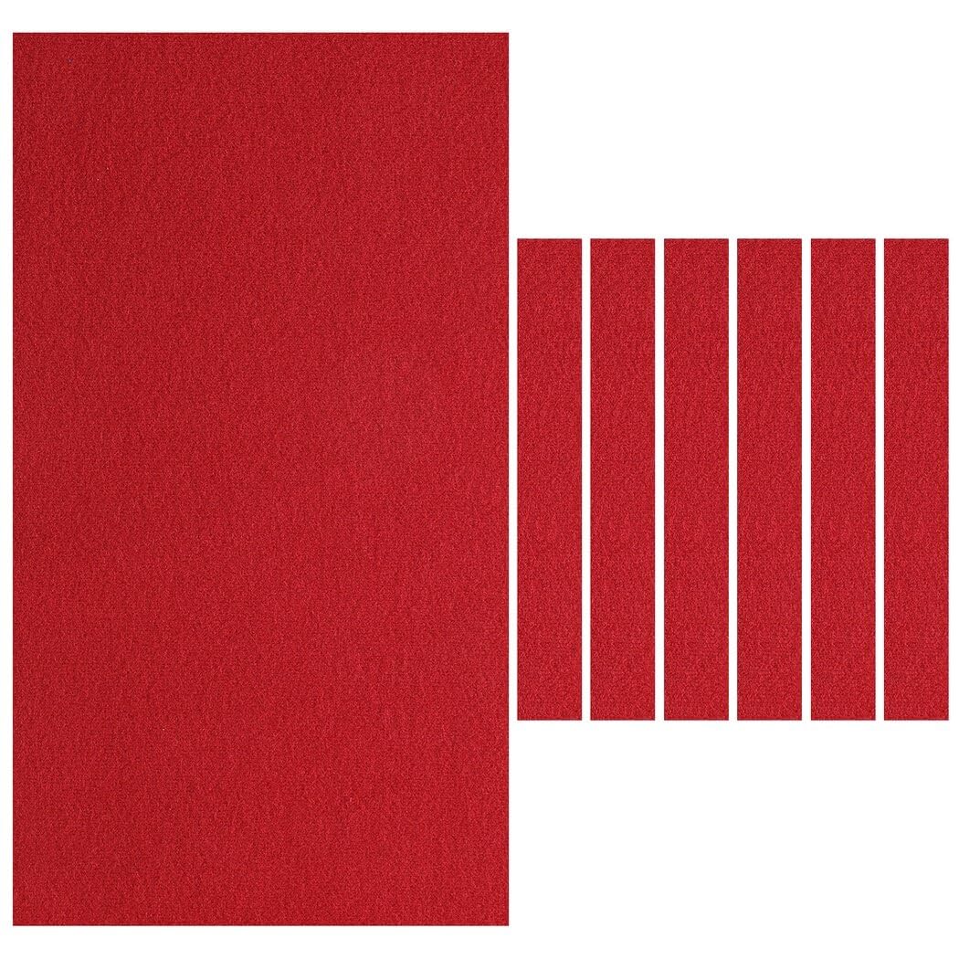 Nappe de billard en feutre avec 6 bandes de tissu pour table de billard intérieure de 2,4 m