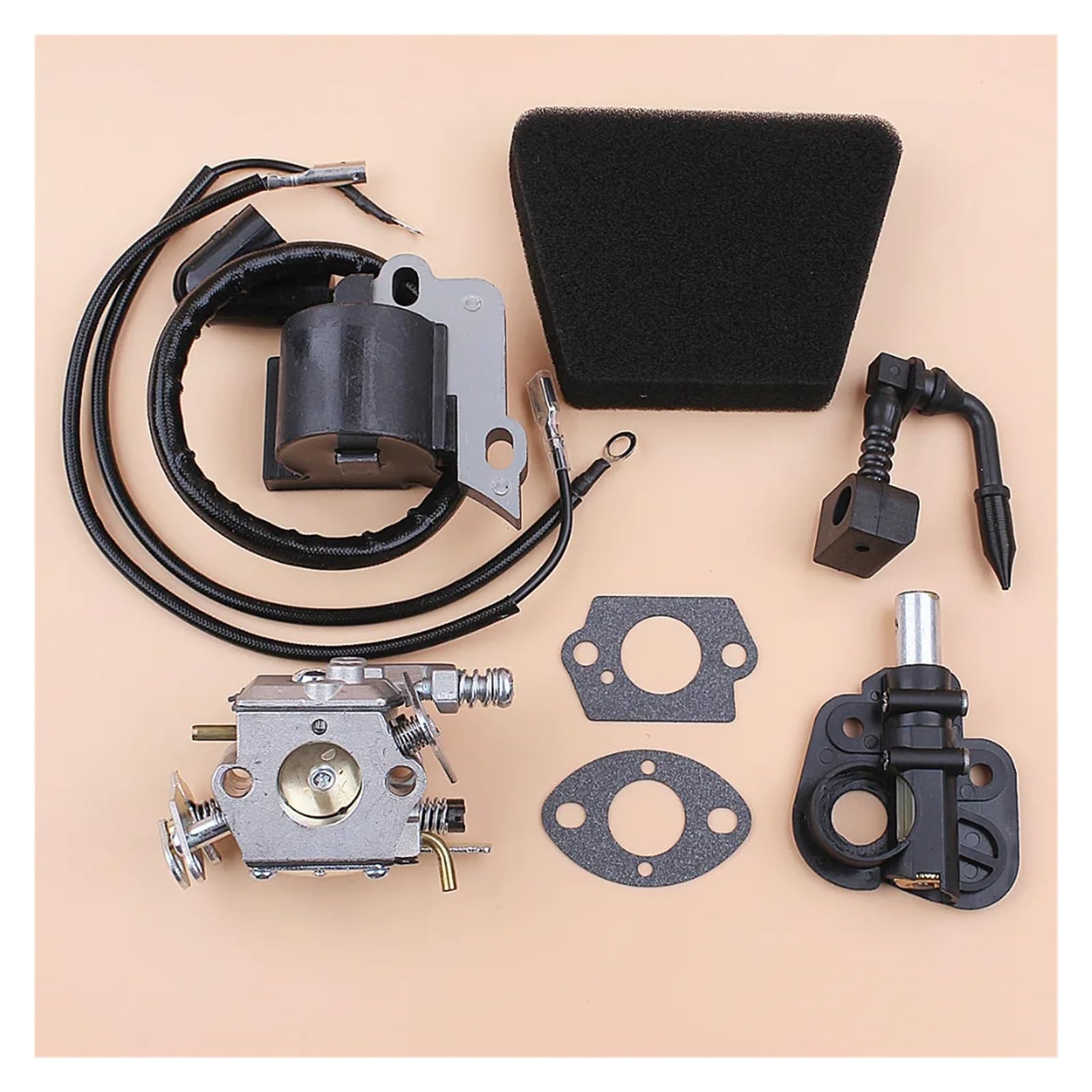 Kit d'huile et bobine d'allumage carburateur pour réparer panne de tronçonneuse