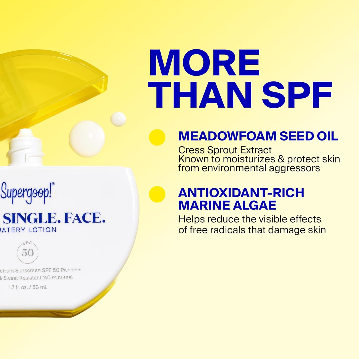 Supergoop! Every. Single. Face. Watery Lotion - 1.7 fl oz - Broad Spectrum SPF 50 PA++++ Sunscreen Lotion - Water & Sweat Resistant - All Skin Types