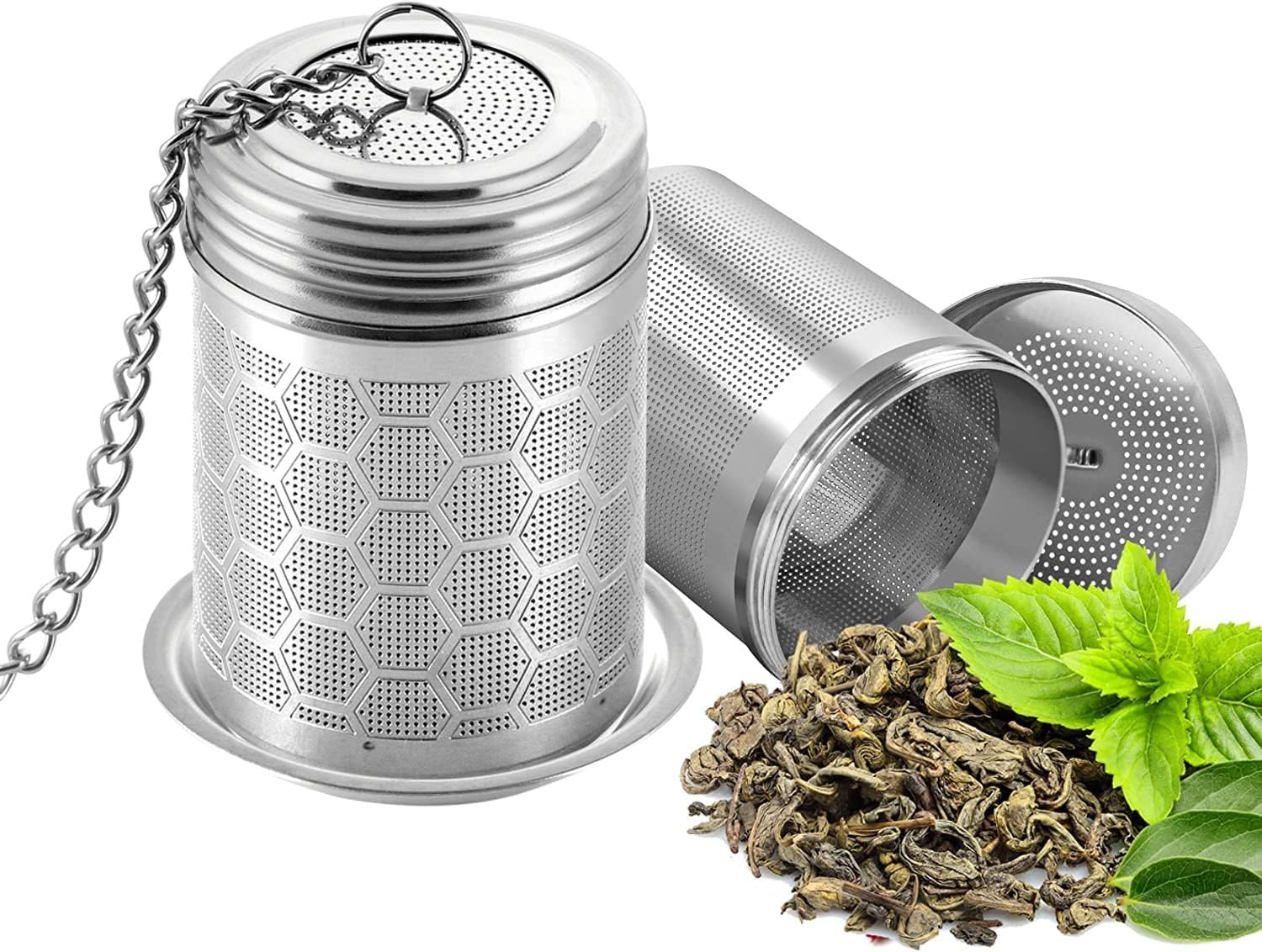 amapodo Infuseur à thé pour thé en vrac Grande boule à thé fine pour tasse Filtre à thé