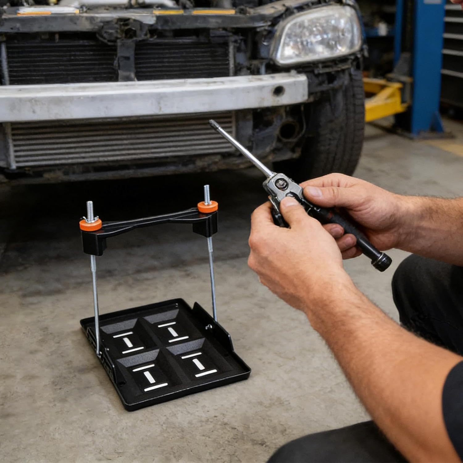 Battery Tray Bracket, Adjustable Mount Clamp, Battery Mounting Tray Base, for Automotive Truck RV Boat Marine Modification