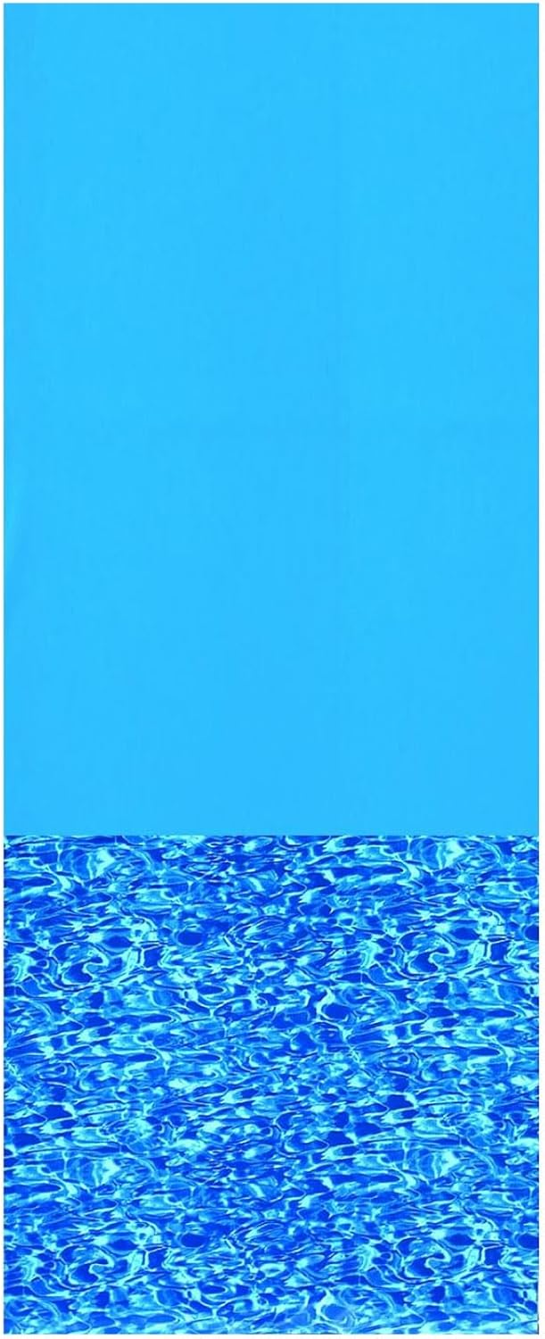 Swimline 18ft Round 20 Gauge Vinyl Overlap Pool Liner for 21ft Above Ground Pools, 48-52in Walls, Durable Blue Swirl