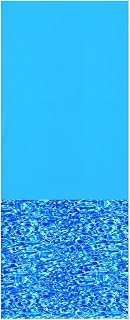 Swimline 18ft Round 20 Gauge Vinyl Overlap Pool Liner for 21ft Above Ground Pools, 48-52in Walls, Durable Blue Swirl
