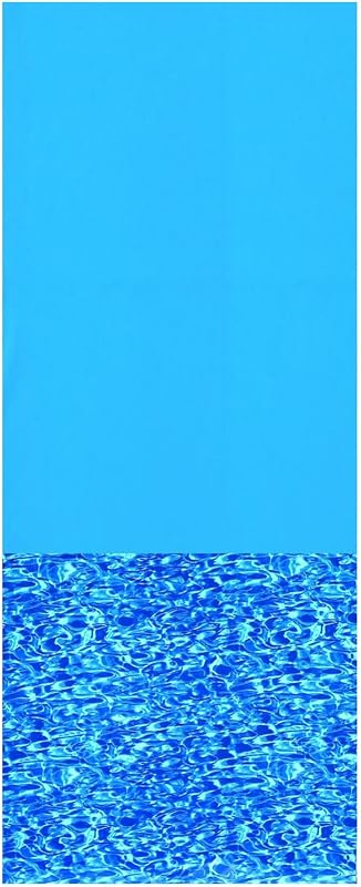 Swimline 18 Foot Round Durable Standard Gauge Vinyl Wall | Overlap Style Pool Cover Liner | for 48 and 52 Inch Above Ground Swimming Pools, Blue Swirl Bottom