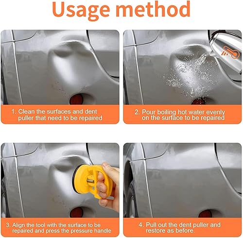 Miniatura 3 de Aumotop Extractor de abolladuras de automóvil, paquete de 3 herramientas para quitar abolladuras, kit de extracción de abolladuras con ventosa para