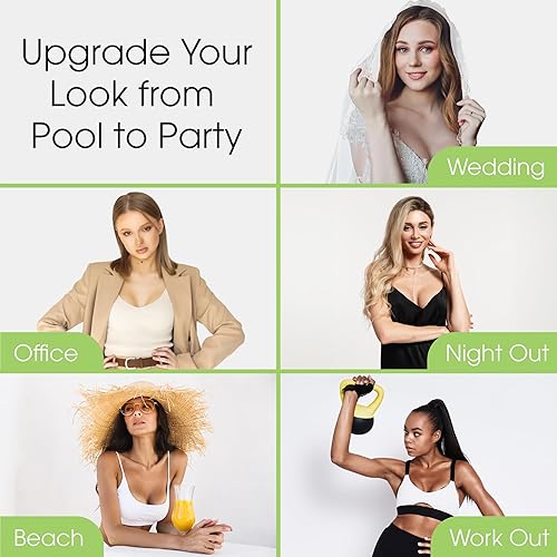 Vista 7 de Double Scoop Insertos push up con tiras adhesivas de cinta, implantes mamarios instantáneos, almohadillas de sujetador de repuesto, añade una taza