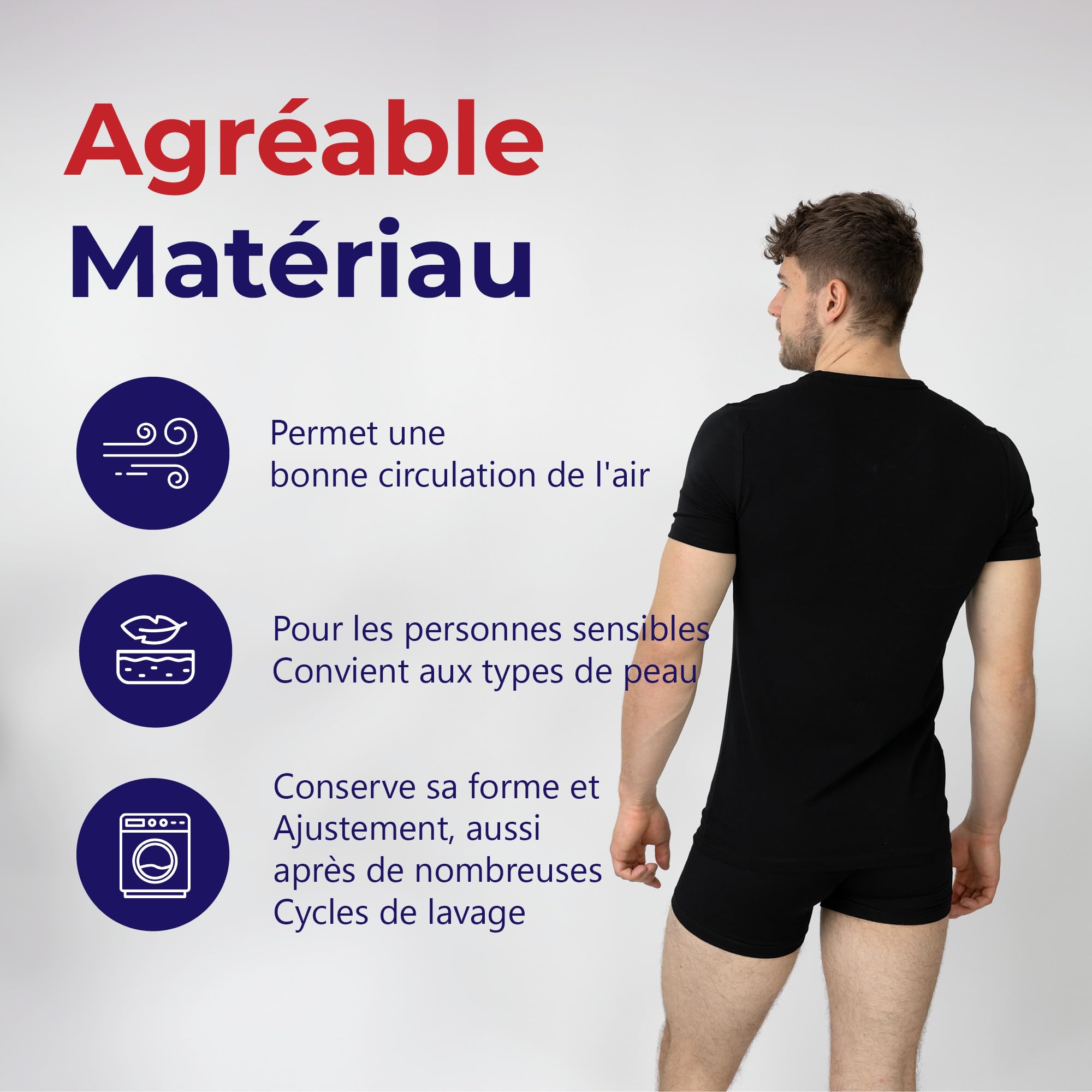 SES Lot de 2 maillots de corps basiques pour homme, avec col en V, 95 % coton, 5 % Eleastan, de qualité supérieure, pour homme, blanc, manches courtes