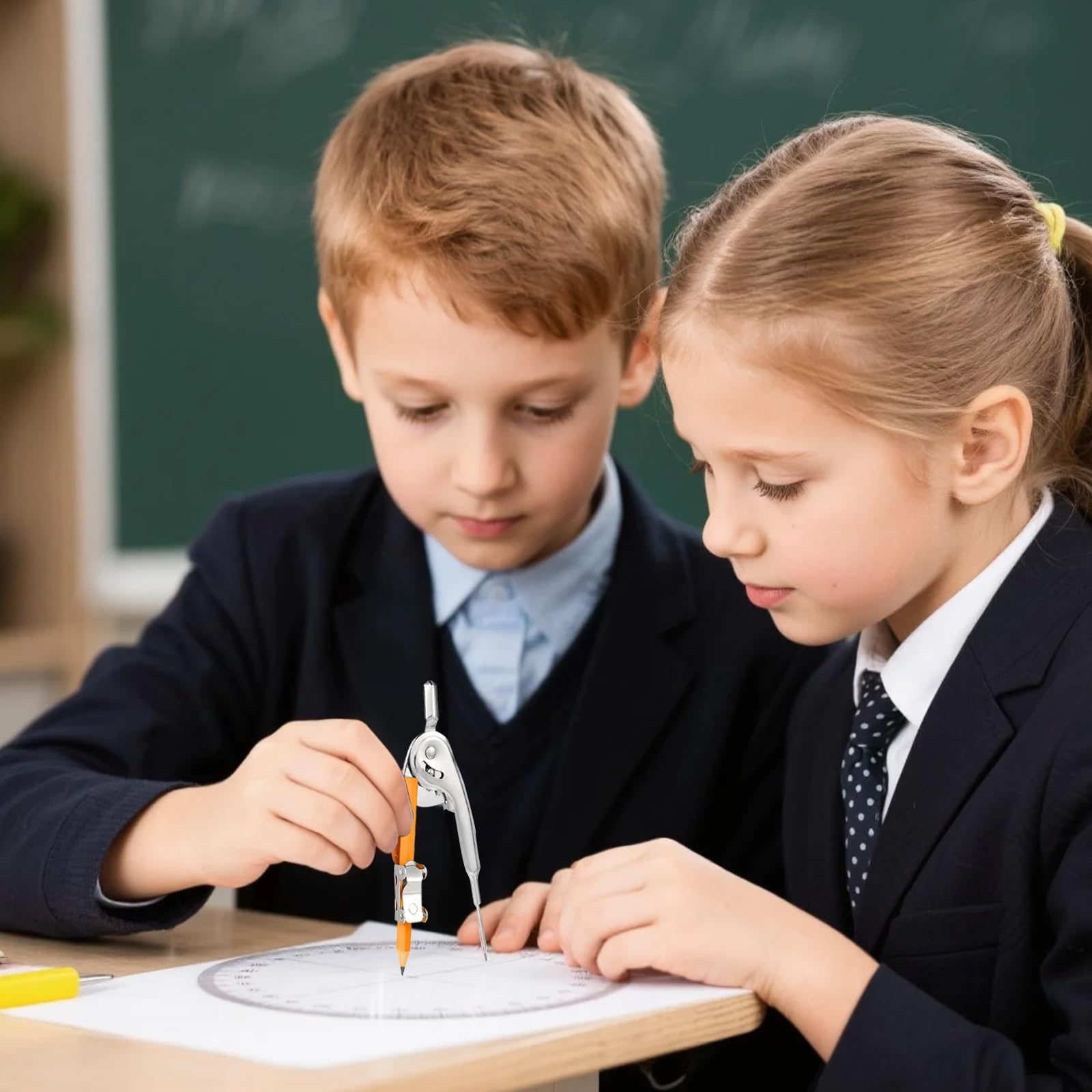 20 piezas de brújula para geometría de metal, herramienta de matemáticas, brújula de dibujo a granel, brújula geométrica plateada con lápiz para estudiantes, escuela, aula, oficina, carpintería