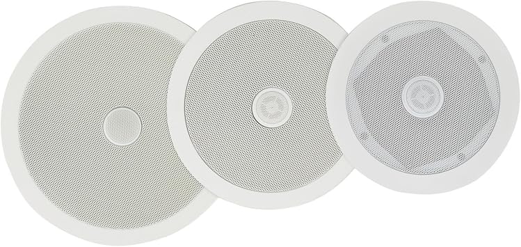 Adastra | High-Performance Ceiling Speaker with Adjustable Tweeter - 2-Way Flush Mount Speaker for Home & Multiroom Audio, Bluetooth System Compatible | White (Single Unit) 6.5 | 100W