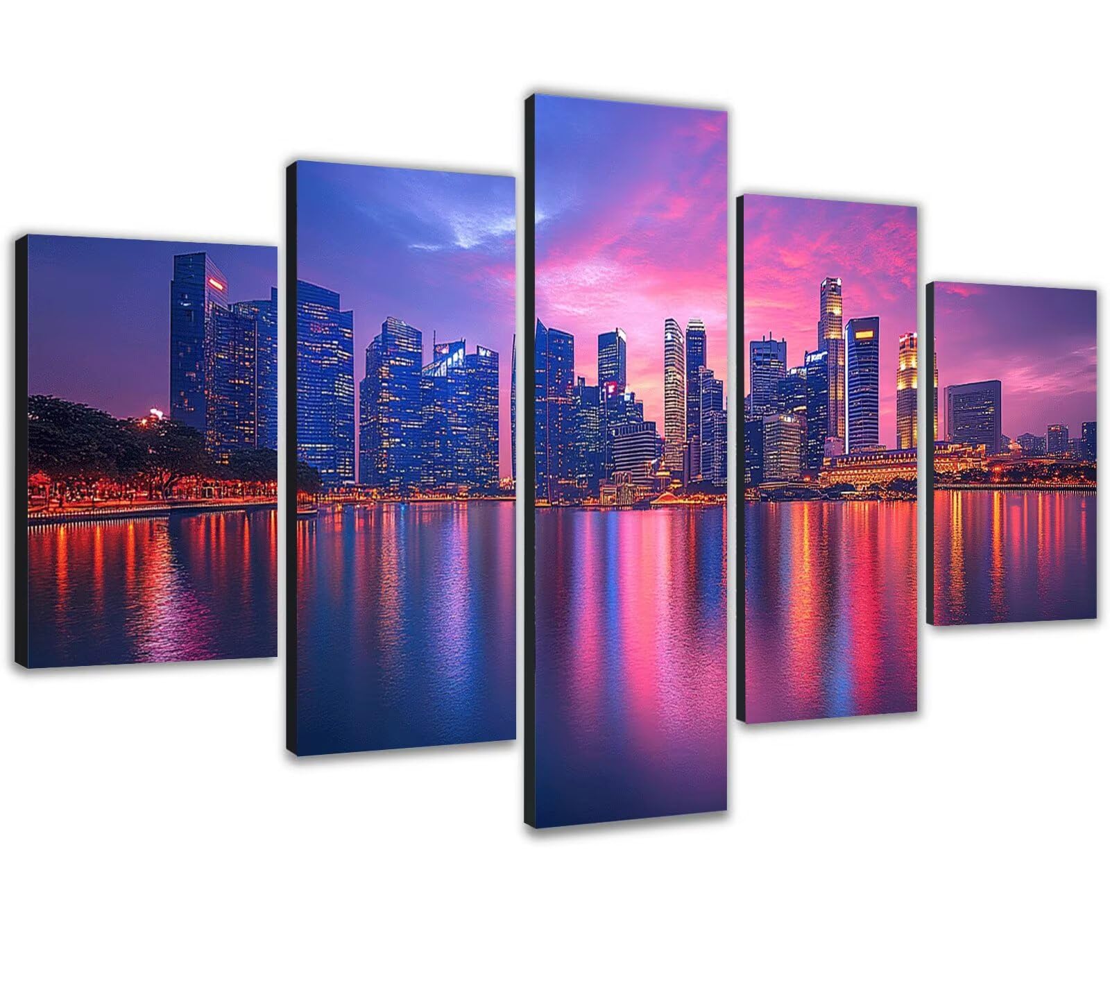 Diamond Art City Zestawy do malowania diamentami 5D dla dorosłych, 5 sztuk, do malowania po numerach, dla dorosłych, kolor 4, haft krzyżykowy, materiały plastyczne do dekoracji pokoju, prezenty dla