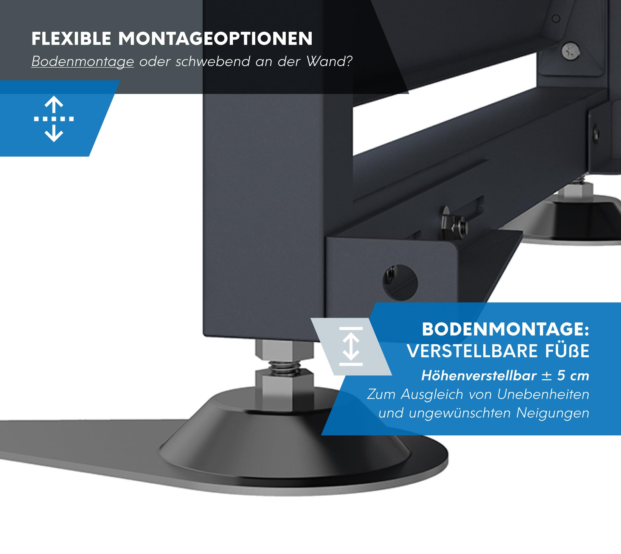 Westmann Boxa S | Wärmepumpen Verkleidung & Klimaanlagen Abdeckung | Stahl Holzoptik Anthrazit | Höhenverstellbar | 100x56x97 cm (Anthrazit, 140x56x97 cm)