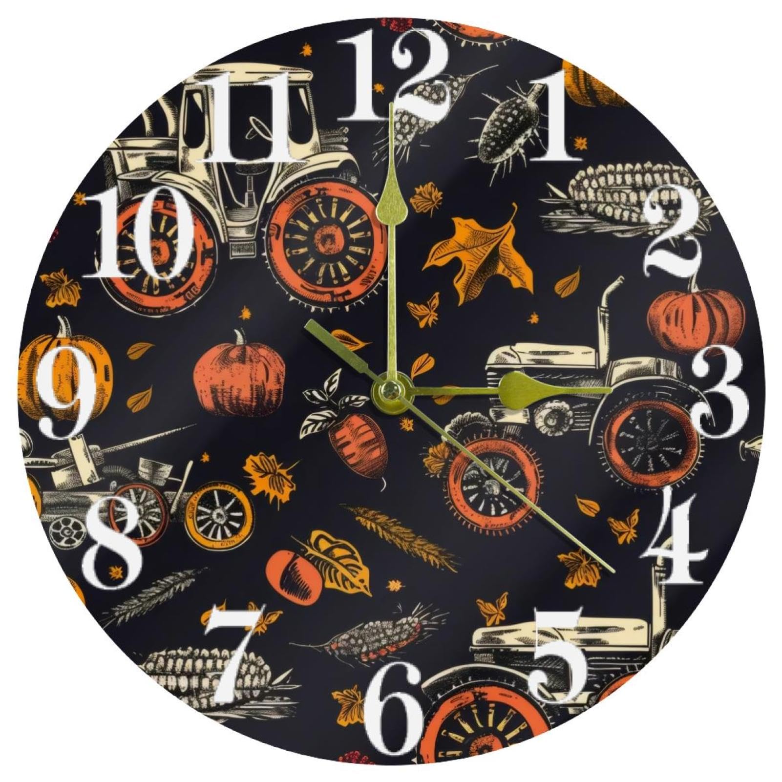 Horloge murale ronde à quartz fonctionne à piles pour toute la maison