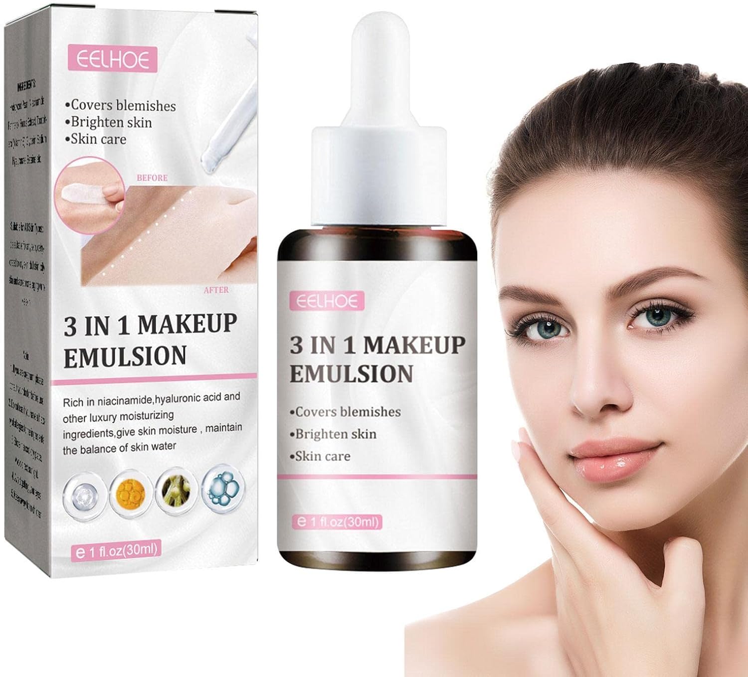 pinjing 5 Pcs Hydrating Face Primer Face Primer Under Foundation,3 In 1 Makeup Lotion For Face