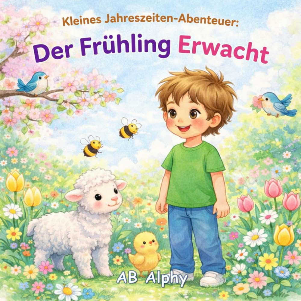 Kleines Jahreszeiten-Abenteuer: Der Frühling Erwacht: Ein liebevolles Bilderbuch über den Frühling für Kinder von 3–5 Jahren – Blumen, Tiere, Regen und Natur entdecken: 1