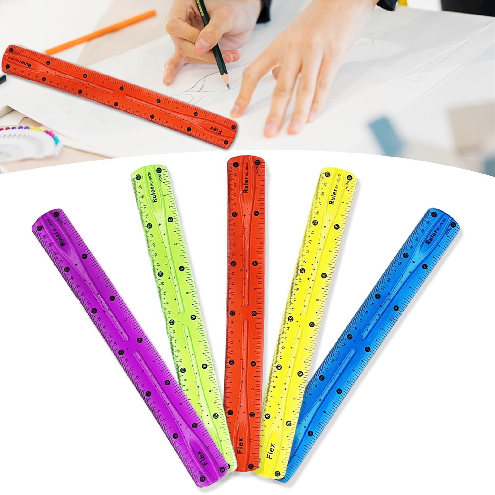 8pcs Ruler Classroom Supply Rulers 24 Pack Aazon.co: 8Pcs Etric Bulk Rulers Set ...