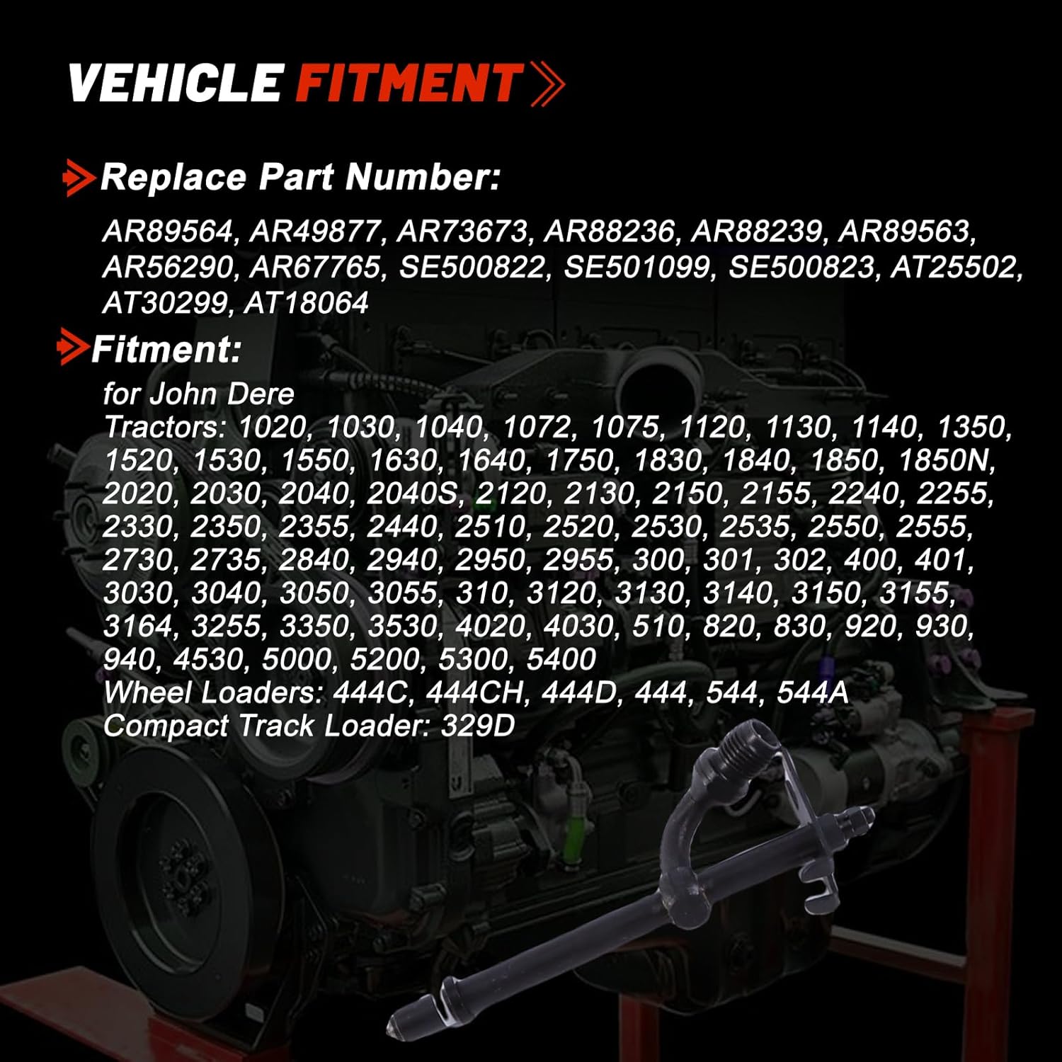 3pcs AR89564 AR88239 AR89563 SE500822 SE501099 Fuel Injectors for John Deere 350 350B 350C 1530 2020 1140 1520 1550 1750 2020 2350 2735 2840 2940 2950 3050 3055 3150 4030 5000 5400