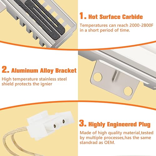 Miniatura 6 de DG94-00520A - Encendedor de horno de repuesto para horno de gas Sam-sung, reemplaza NX58H5600SS NX58F5500SS NX58h9500WS DG94-01441A Norton 501a apto