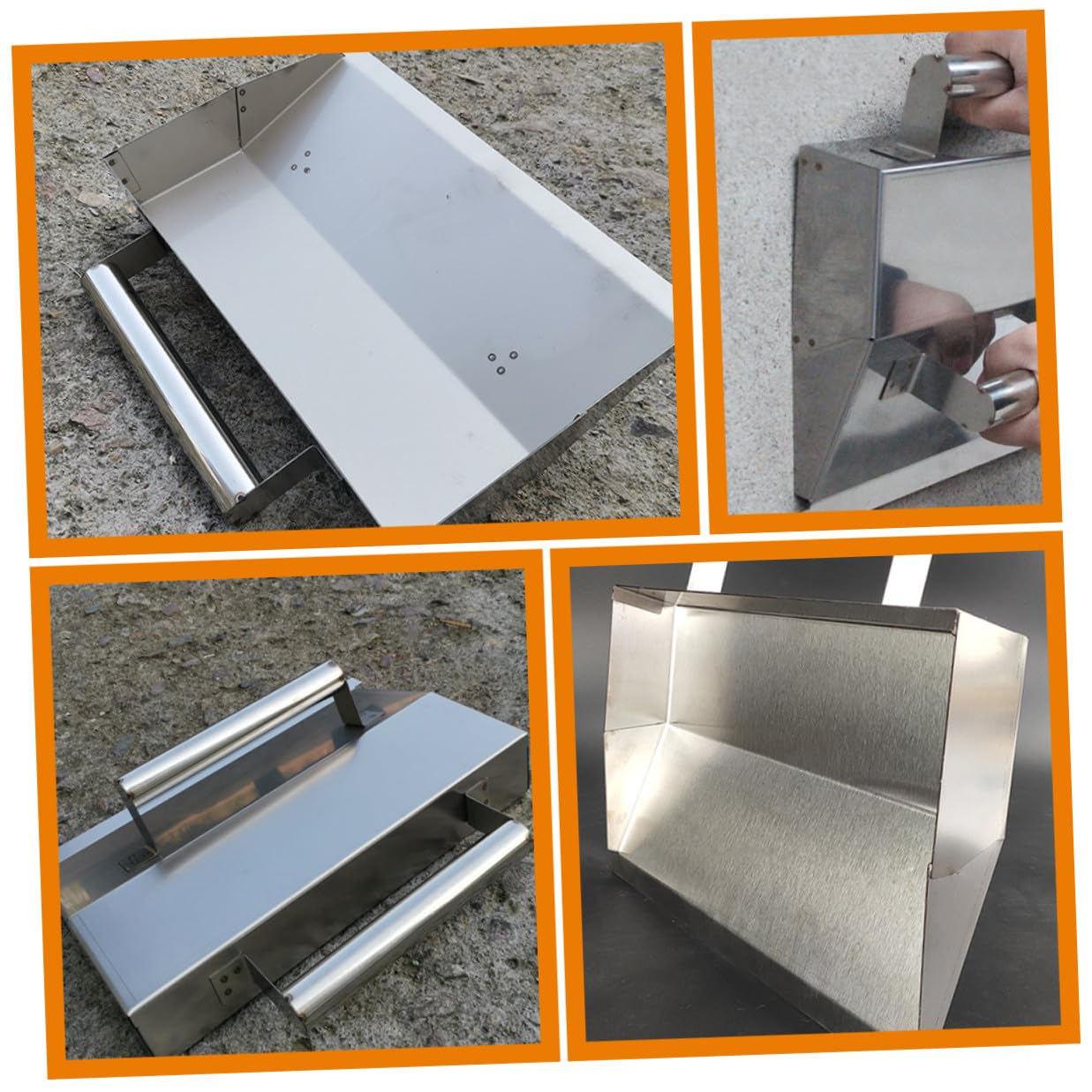 Attrezzo per Intonaco in Acciaio Inox Argento, Rasatura Muro | Resistente alla Ruggine, per Finitura Calcestruzzo, Utensile Multifunzione per Riparazione Superficie