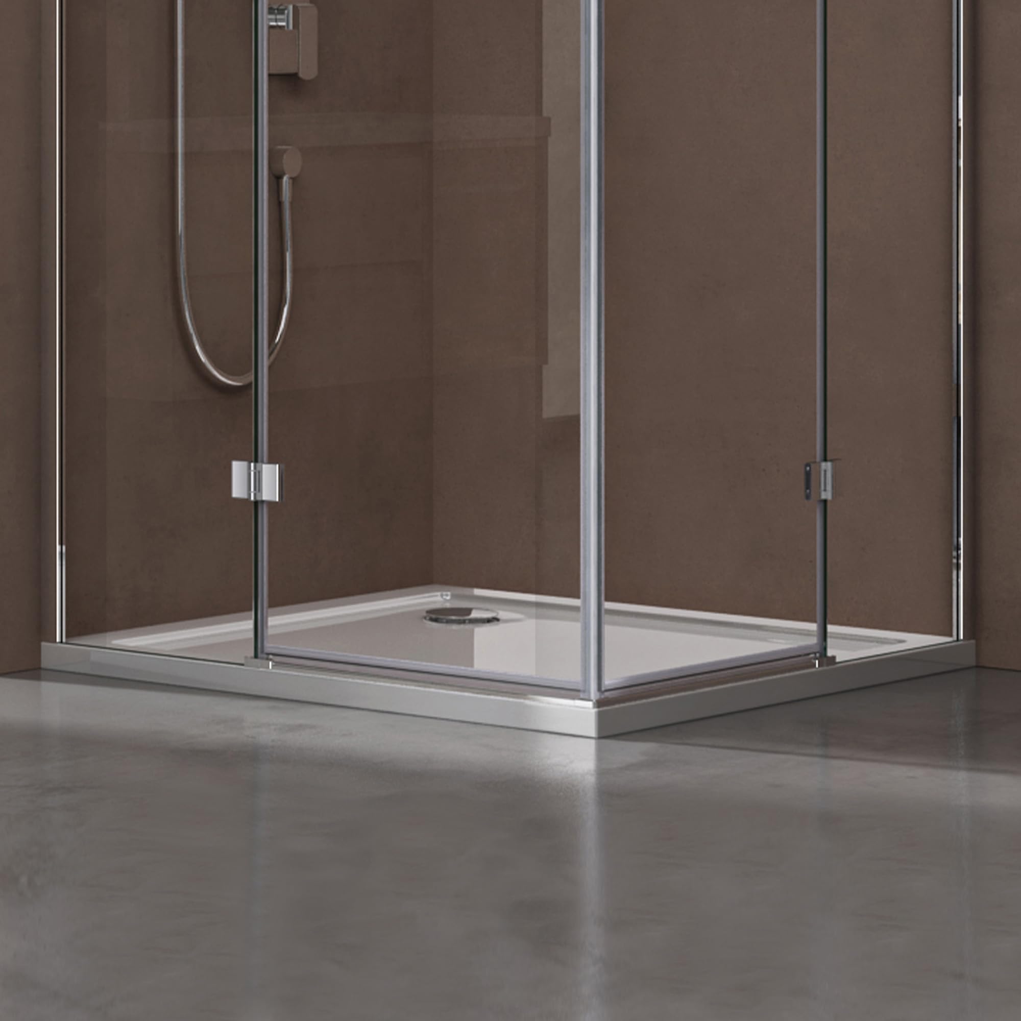 doporro Piatto Doccia 70x70 H 4 cm Quadrato in Acrilico Bianco Design Bordato Resistente a Urti e Graffi - Faro1