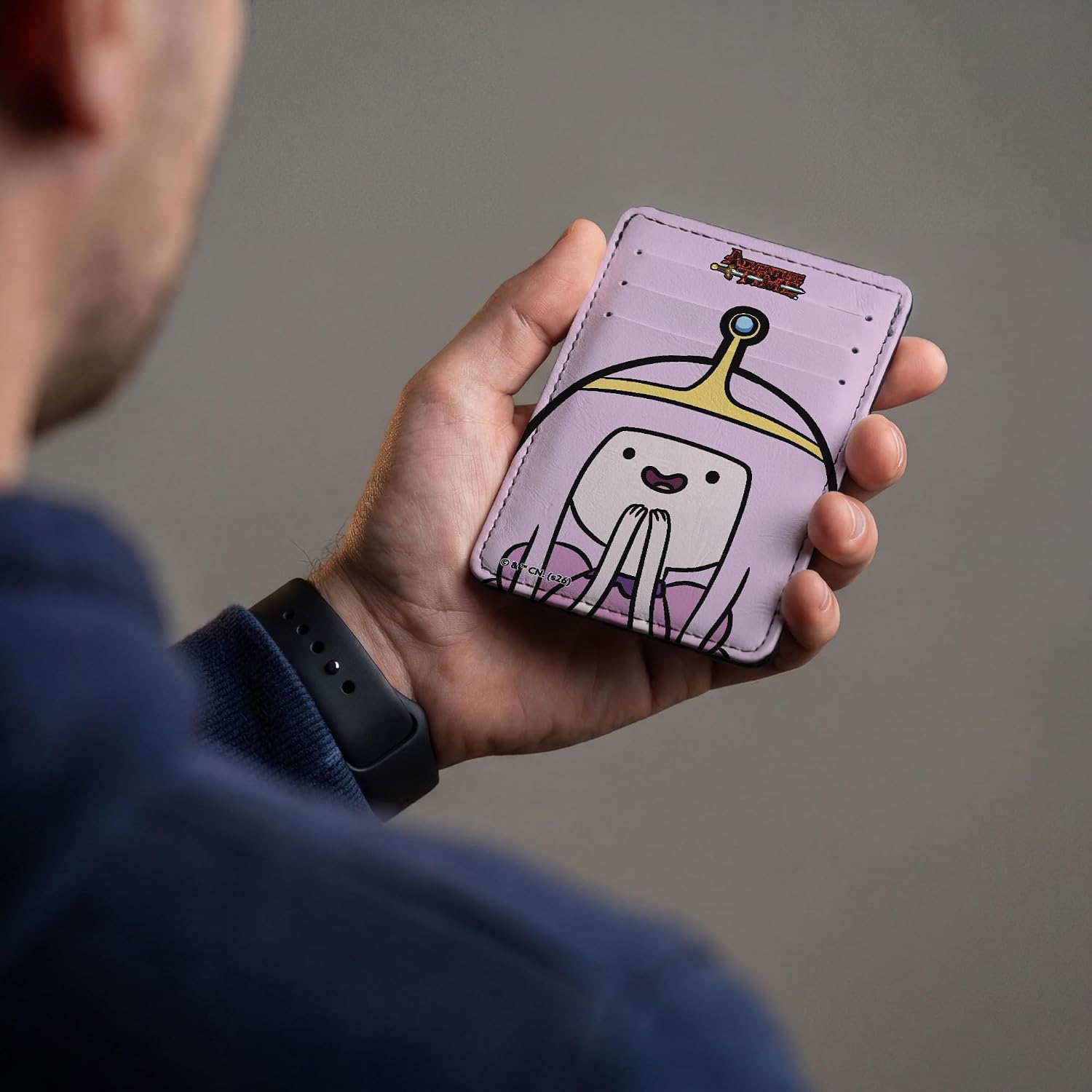 Buckle-Down Adventure Time Wallet, Wallet ID Card Holder, Adventure Time Princess Bubblegum Face Close Up Pink, Vegan Leather