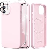 Vista 266 de GONEZ Funda de silicona para iPhone 14 Pro Max, compatible con MagSafe, con protector de pantalla + protector de lente de cámara, silicona líquida a