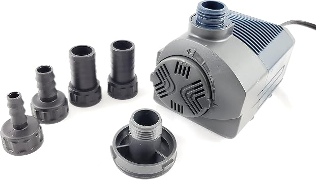 Lifegard Quiet One Pro Submersible/External Aquarium Pump - Safe for Ponds, Fountains, Aquariums, Saltwater, Freshwater Tanks UL Listed 594 GPH