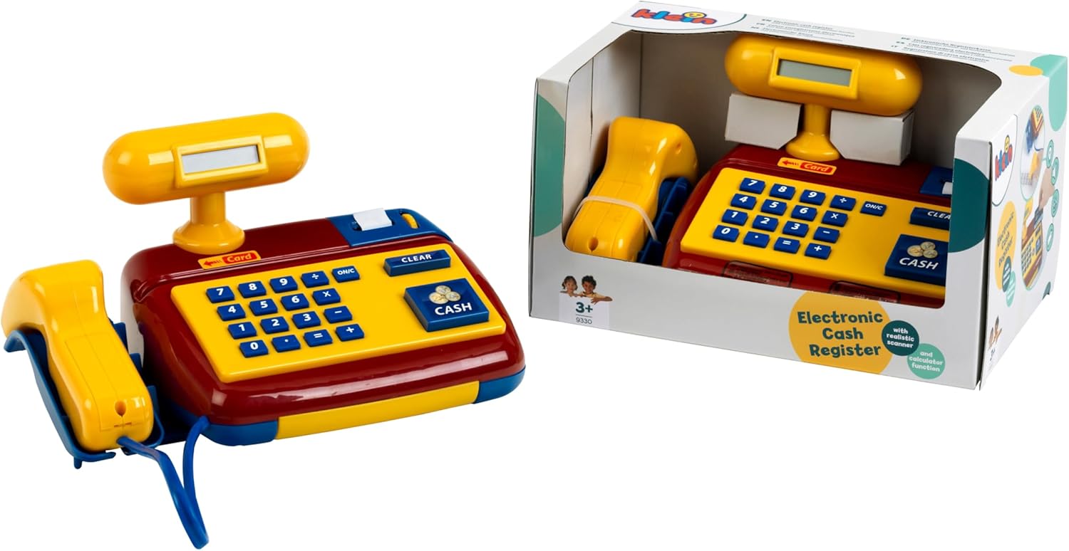 Theo Klein 9330 Electronic Cash Register with Scanner, Toy, Multi-Colored