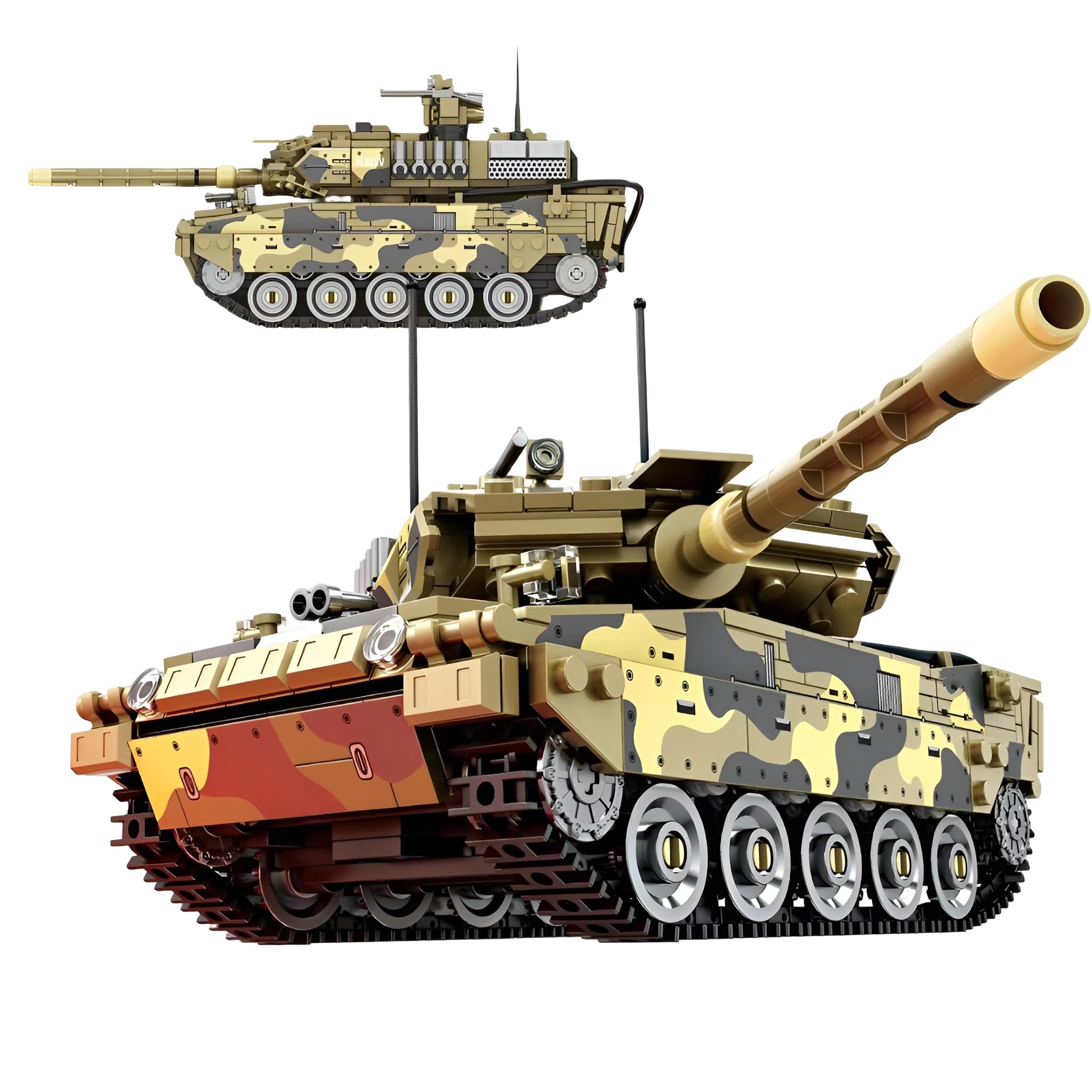 Leopard 2A7 Main Battle Tank Building Block Set — 807PCS German Military Tank Bricks Kit, Collect Modern Armored Vehicle Model, Home Decor, STEM Education Toy, Creative Gift for Adult,Teen