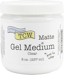 The Crafters Workshop Matte Gel Medium 8 oz, Synthetic Material, 7.3 x 7.3 x 8 cm