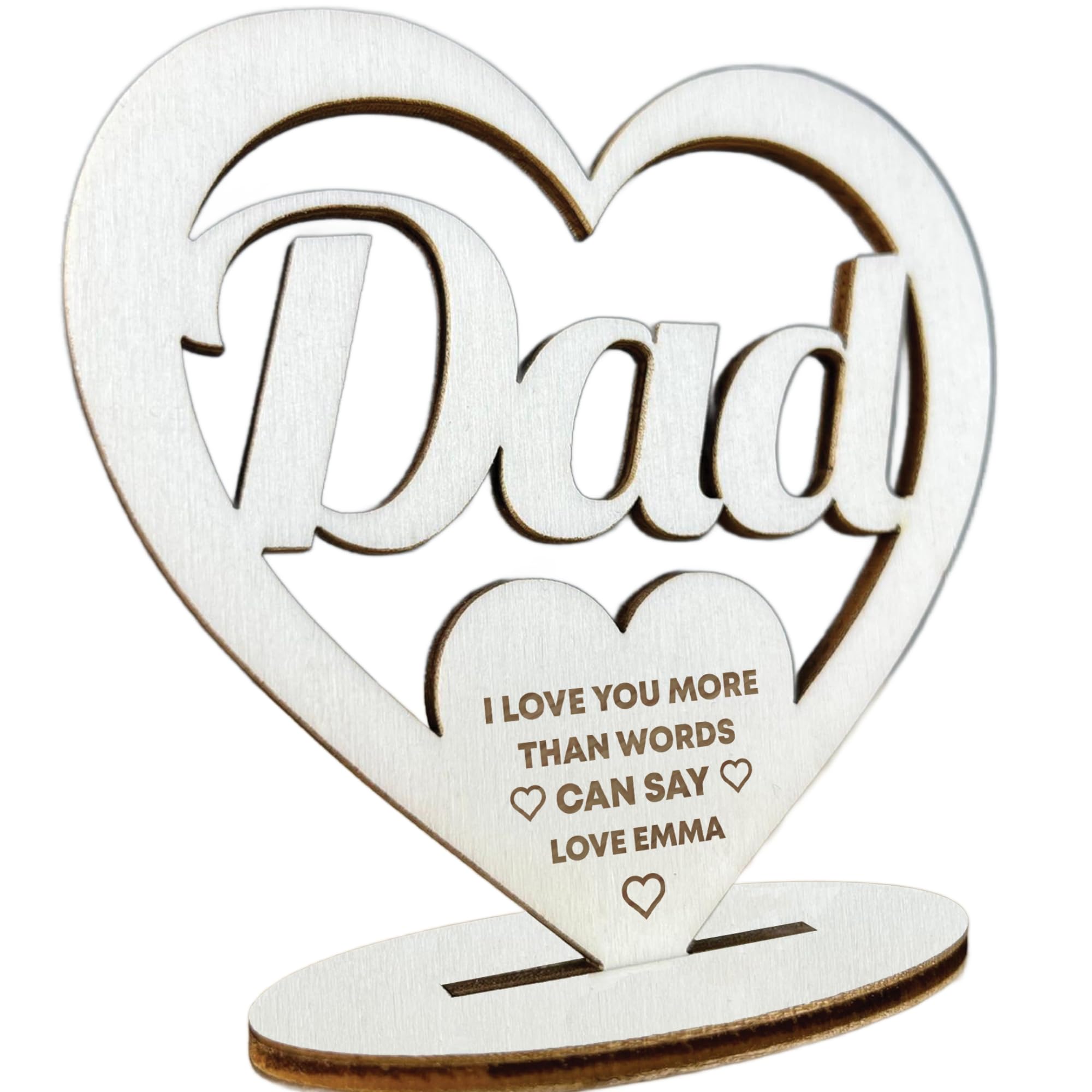 Red Ocean Personalised Dad Gift From Daughter Son Wooden Fathers Day Birthday Gift For Dad