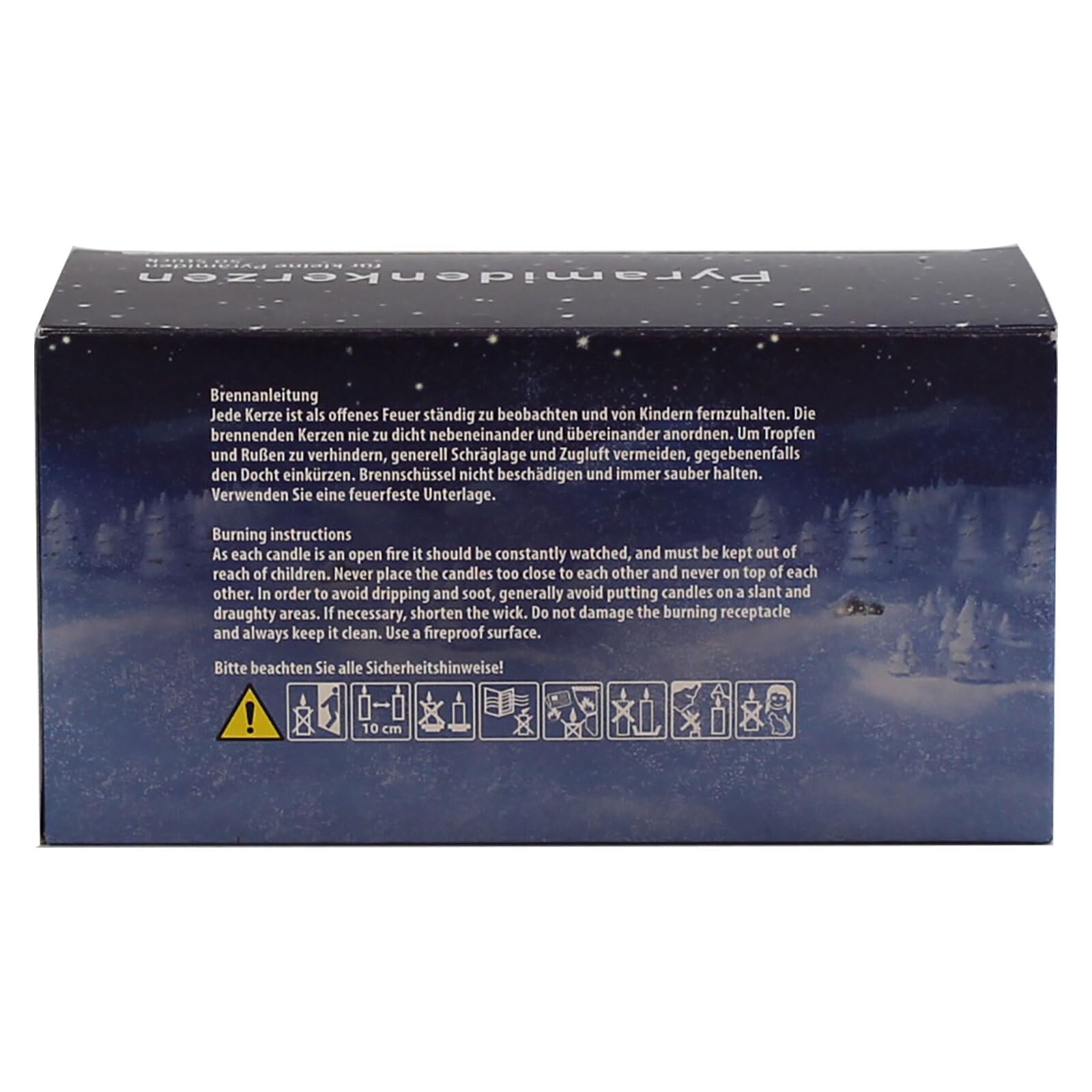 Ebersbacher Pyramidenkerzen klein, Weiß, 14 x 74 mm, 12er Pack