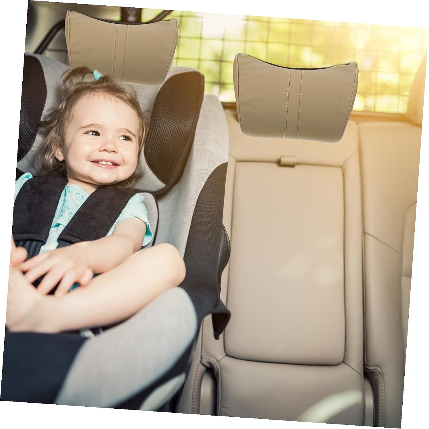 Automotive Seat Cushion Car Seat Pad Headrest and Lumbar Support U-Shape Pillow for Vehicle Easy to Install and Comfortable