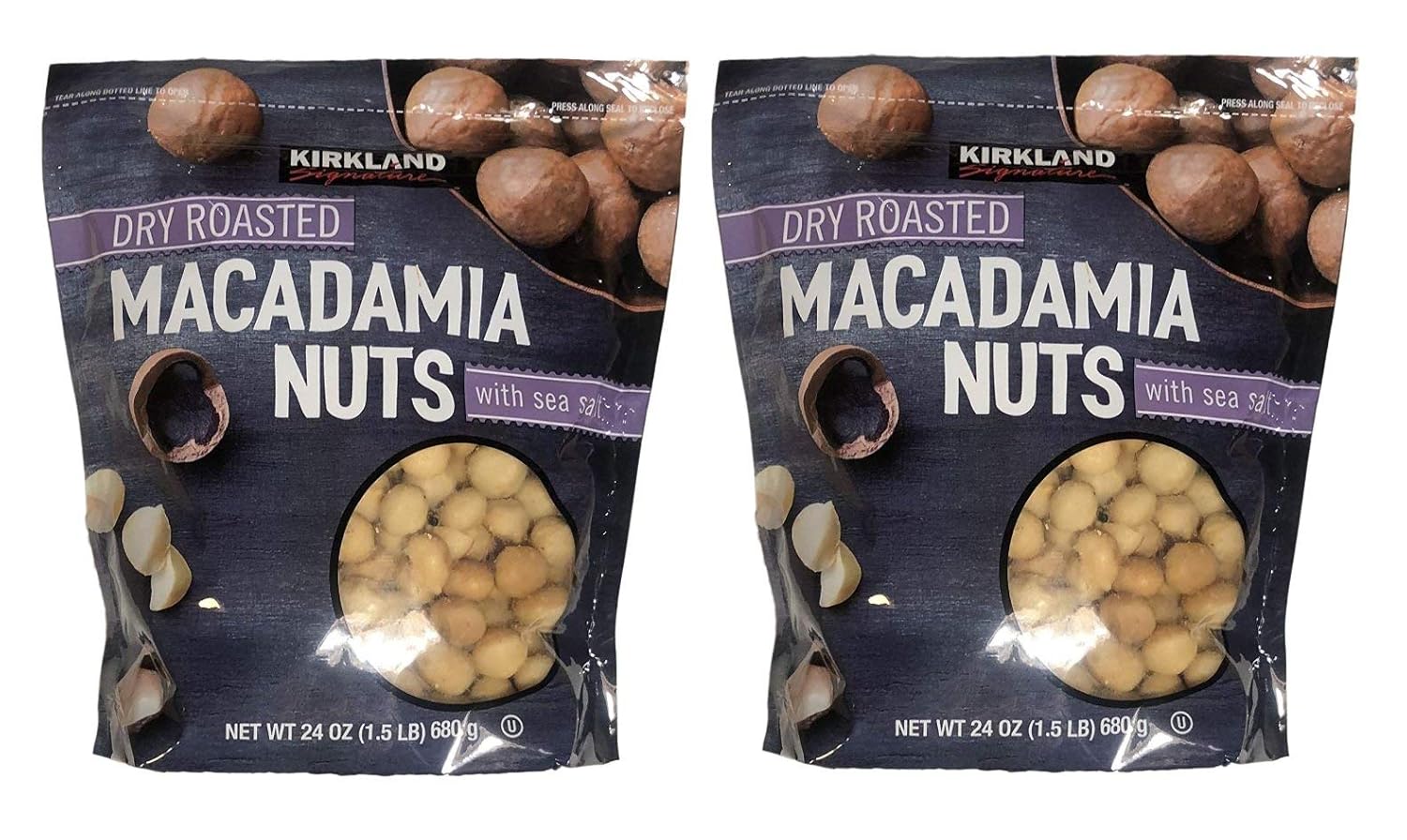 Kirkland Signature Dry Roasted Macadamia Nuts with Sea Salt