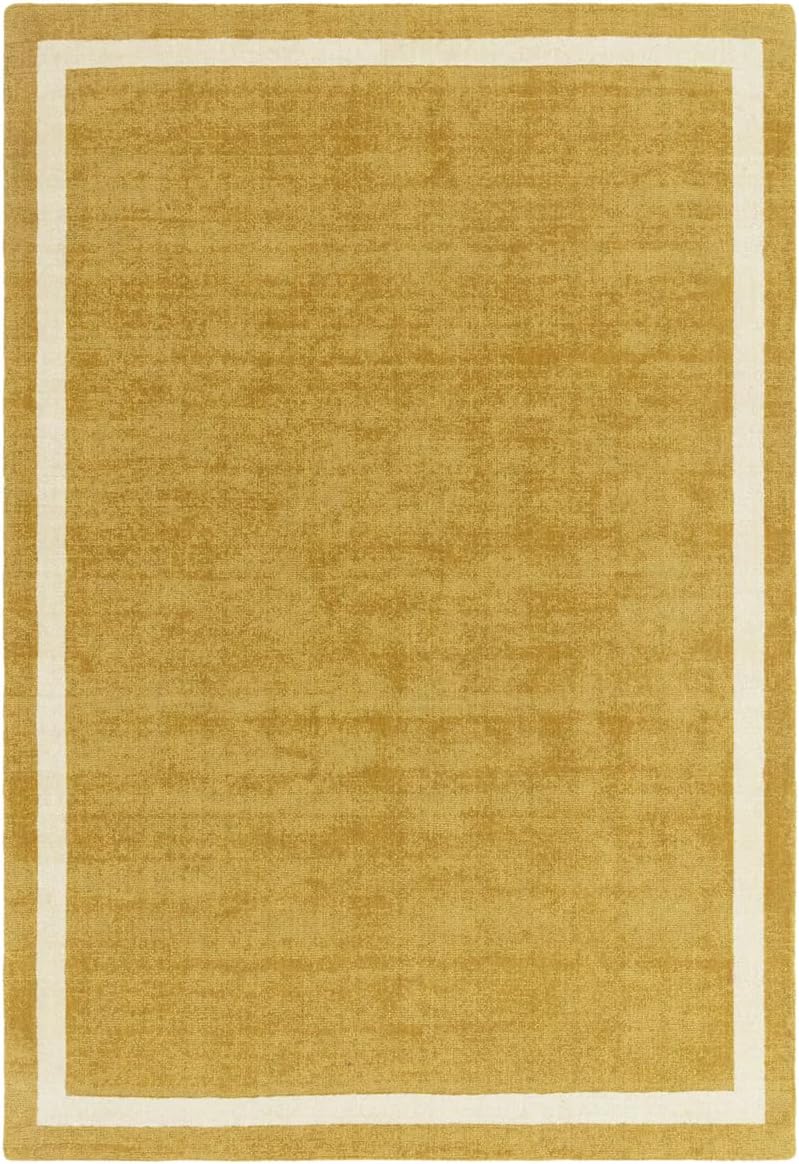 Hand-Tufted Wool Area Rug – Elegant Solid Border Design Soft Area Carpet for Modern Living Room, Bedroom & Home Decor 9 x 12 Ft Olive Green